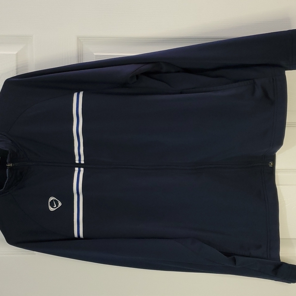EUC NIKE UNISEX MEDIUM ZIPPER DOWN NAVY JACKET